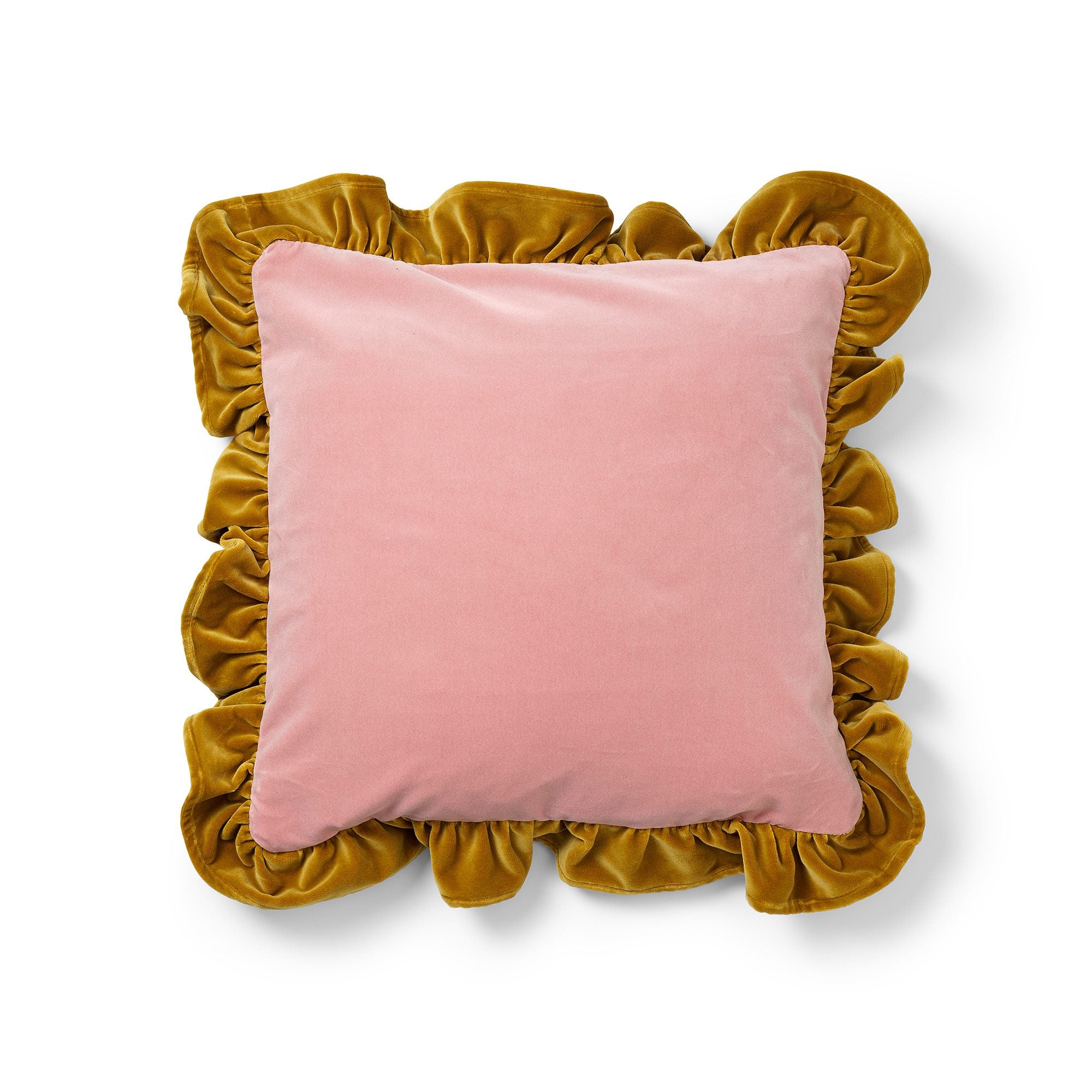 Kuddfodral Volang Dusty Pink / Amber