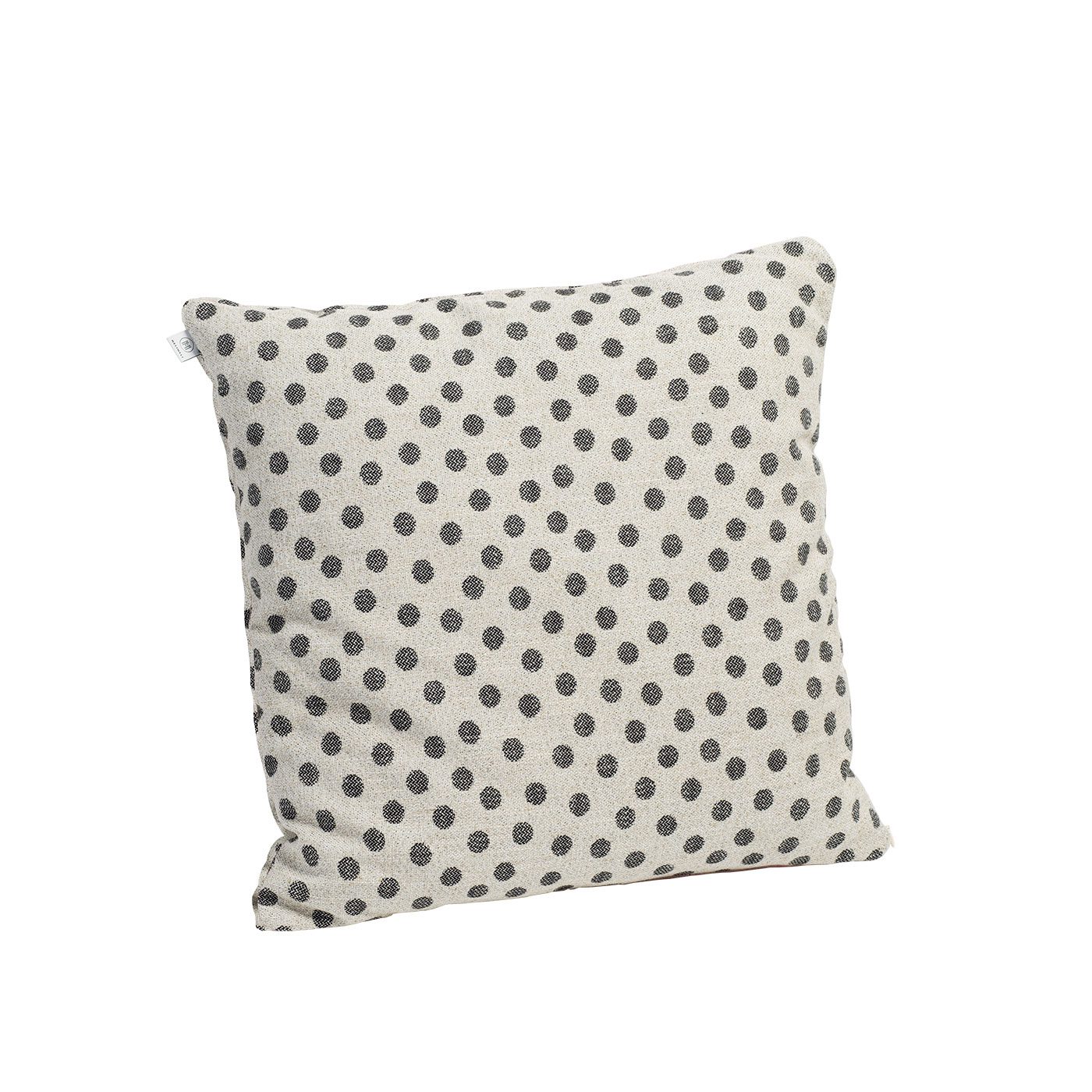 Kuddfodral Prickigt 50x50 cm. Beige kuddfodral i linne med svarta prickar från Melimeli
