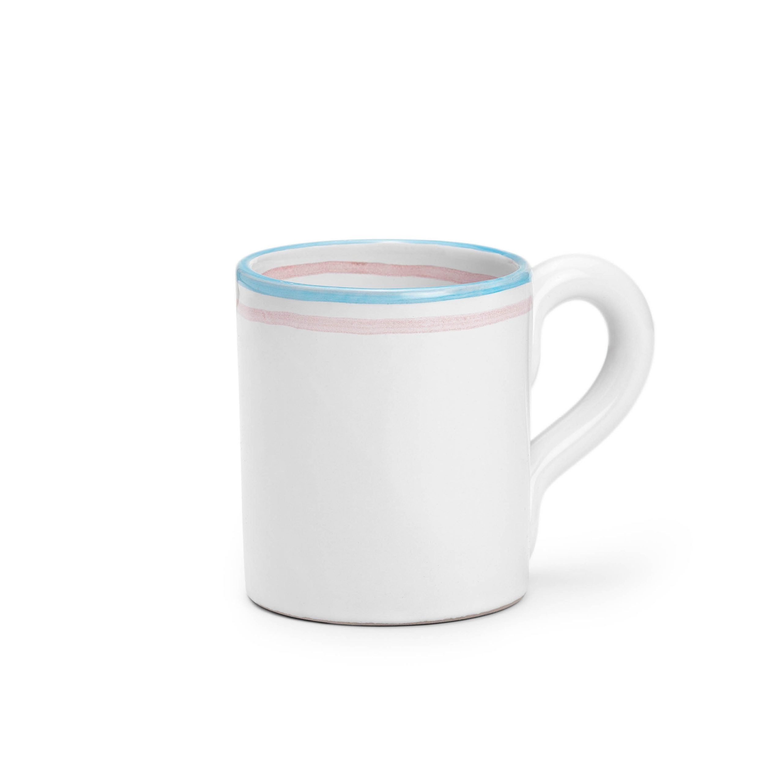 Gabriella Mugg Blå/Rosa. Färgglad och vacker kaffekopp i keramik, perfekt att avnjuta morgonkaffet eller kvällsteet i.