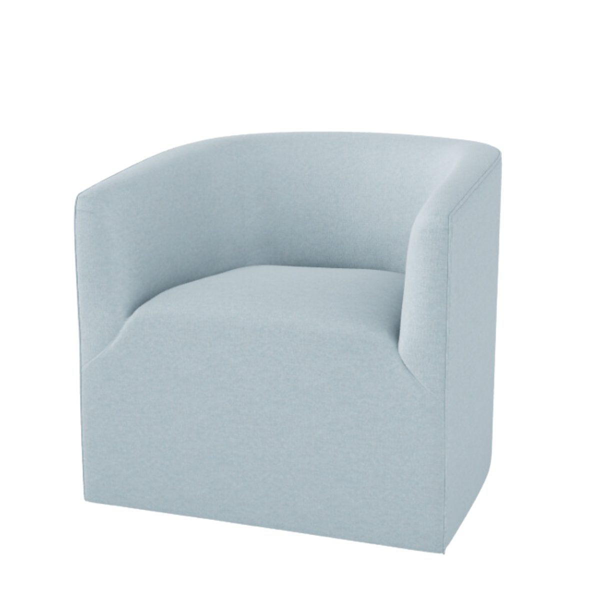 Vivi Fåtölj Baby Blue. Vivi är en liten, ljusblå fåtölj med härlig komfort.