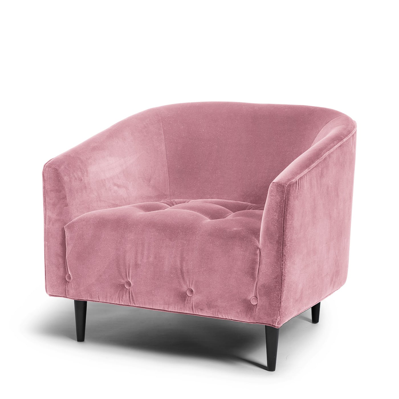 Fåtölj i rosa sammet från Melimeli
