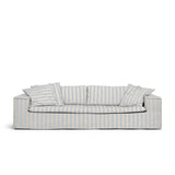 Luca Grande 3-seters sofa stripete lyseblå